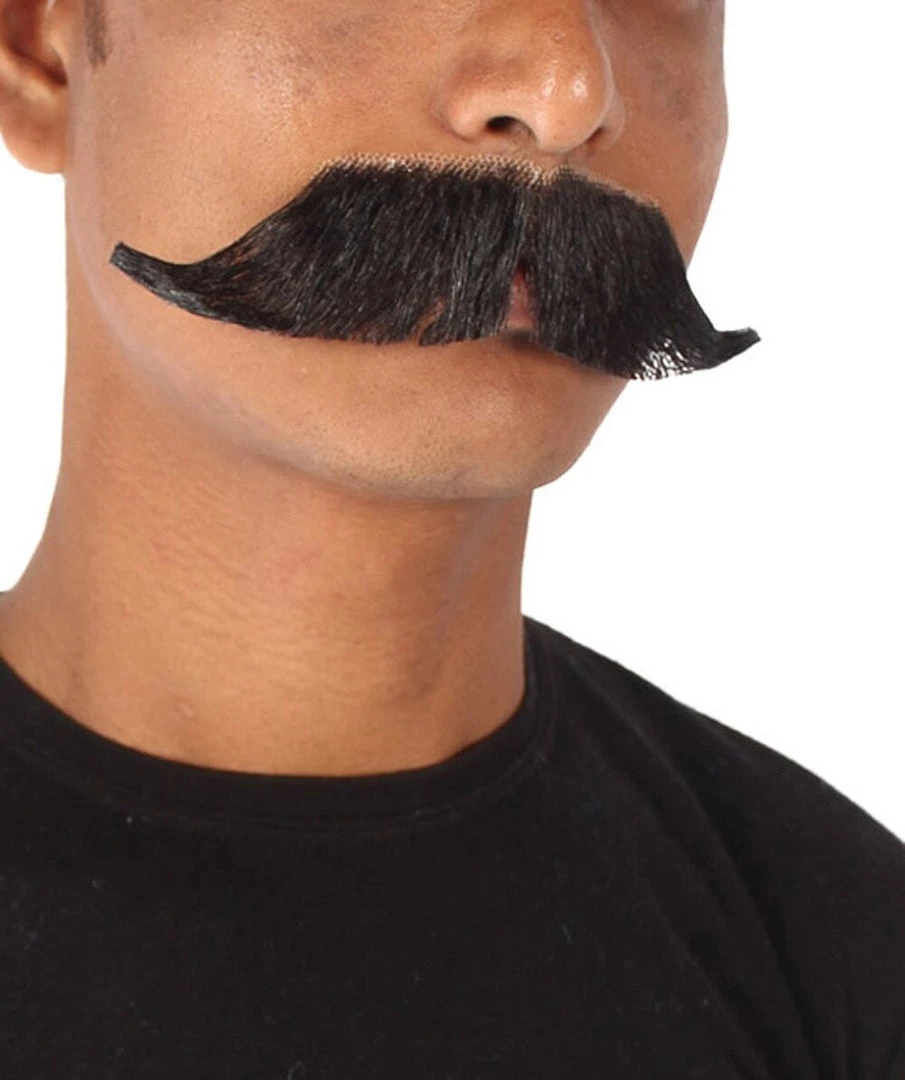 HPO Adult Men's Premium Watson Fake Human Facial Hair Mustache
