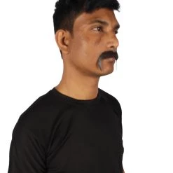 HPO Adult Men's Fake Human Hair Cop Mustache | Black Color