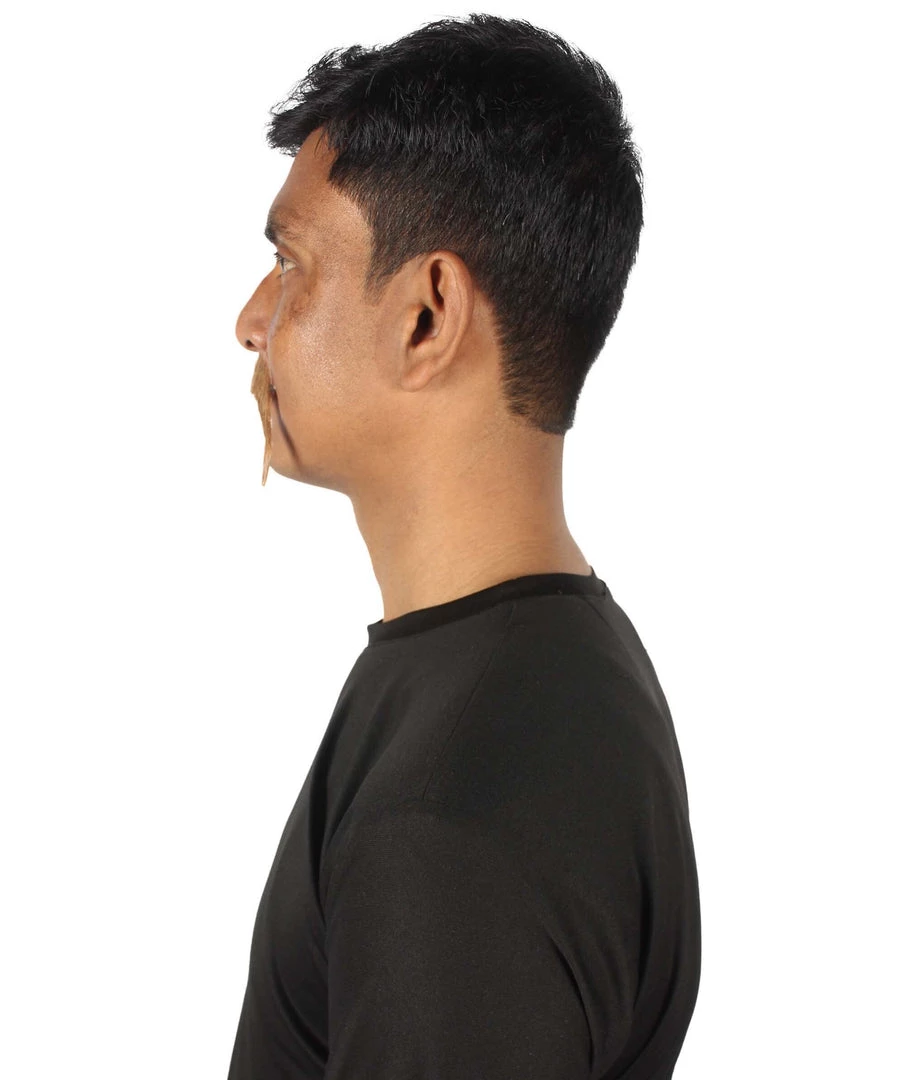 HPO Adult Men's Fake Human Hair Walrus Mustache | Brown Color