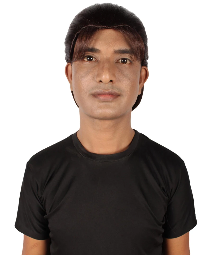 HPO Adult Men's Anime Manga Titan Attack Brown Wig With Bangs