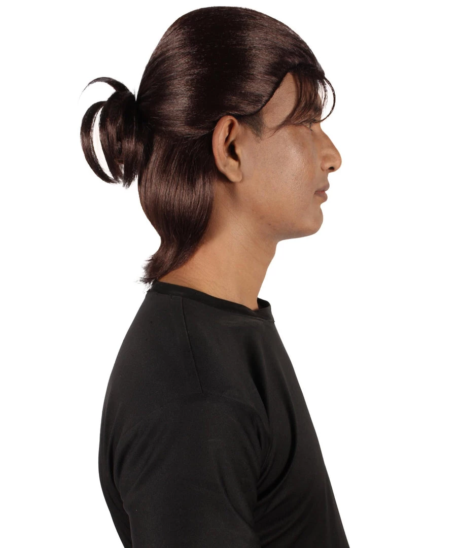 HPO Adult Men's Anime Manga Titan Attack Brown Wig With Bangs