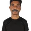 HPO Adult Men's Fake Human Hair HandleBar Western Mustache | Black