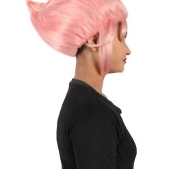 HPO Adult Women's Crystal Gem Cartoon Alien Pink Pixie Wig
