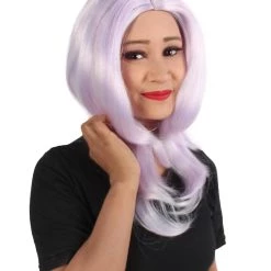HPO Adult Women's Animated Cartoon Universe Gemstones Ankle-long Pale Purple Wig