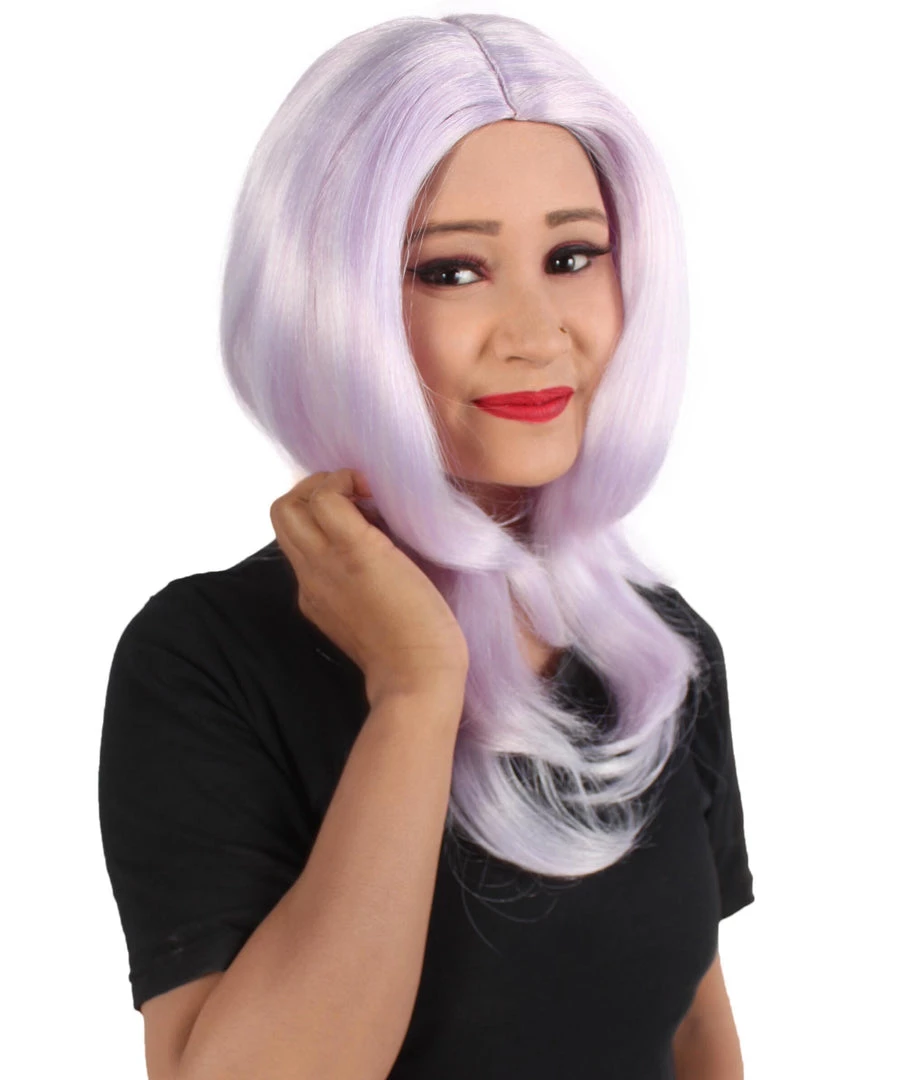 HPO Adult Women's Animated Cartoon Universe Gemstones Ankle-long Pale Purple Wig