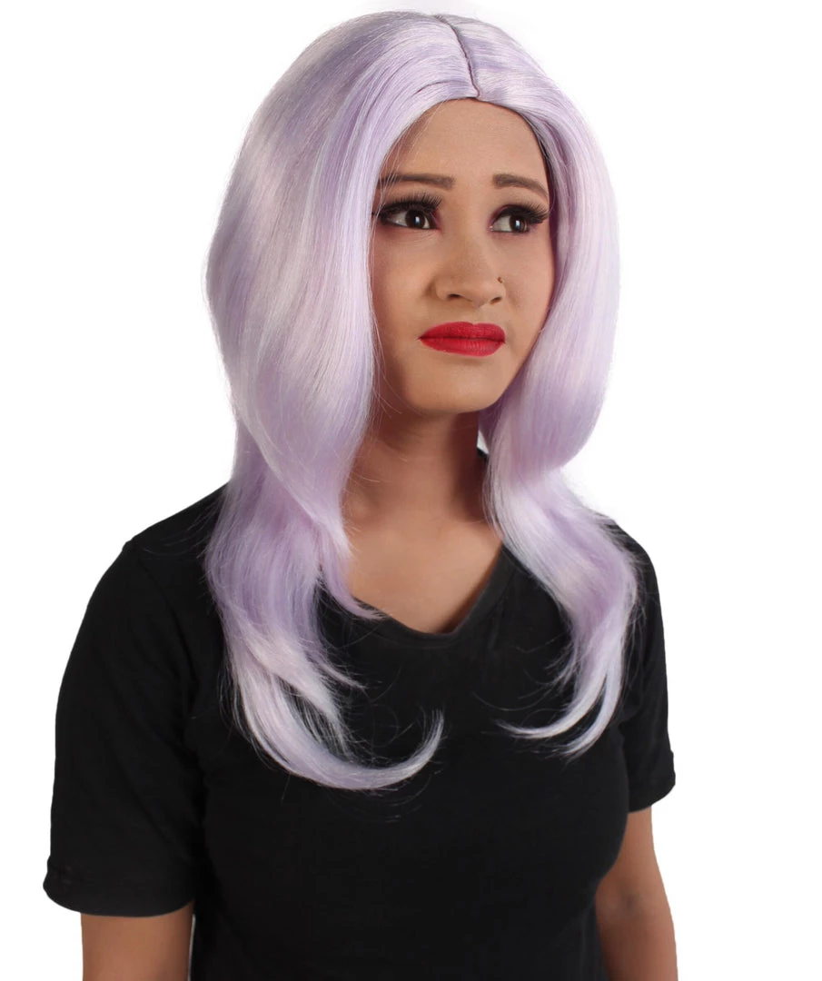 HPO Adult Women's Animated Cartoon Universe Gemstones Ankle-long Pale Purple Wig