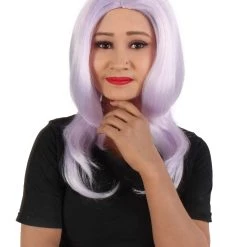 HPO Adult Women's Animated Cartoon Universe Gemstones Ankle-long Pale Purple Wig