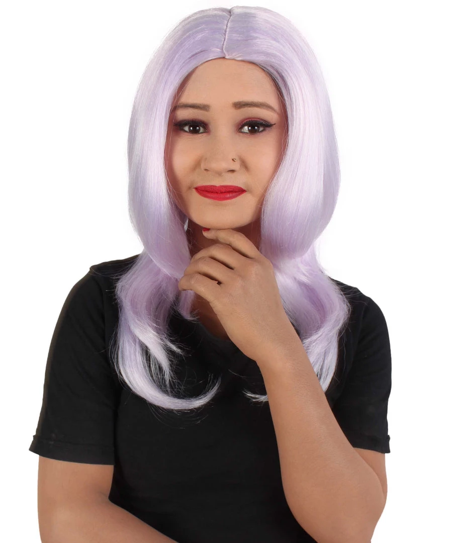 HPO Adult Women's Animated Cartoon Universe Gemstones Ankle-long Pale Purple Wig
