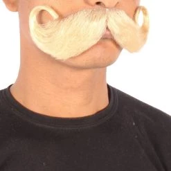 HPO Men's Imperial Mustache | Human Facial Hair | Multiple Color Options