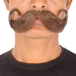HPO Men's Imperial Mustache | Human Facial Hair | Multiple Color Options