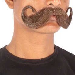 HPO Men's Imperial Mustache | Human Facial Hair | Multiple Color Options
