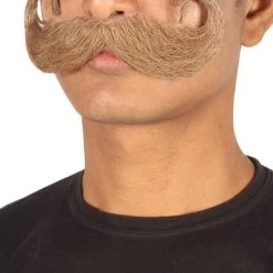 HPO Men's Imperial Mustache | Human Facial Hair | Multiple Color Options