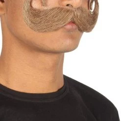 HPO Men's Imperial Mustache | Human Facial Hair | Multiple Color Options