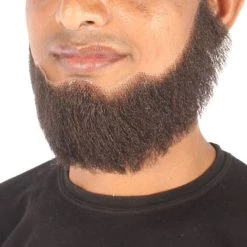 HPO Men's Spade Synthetic Hair Full Beard | Facial Hair | Mixed Grey Brown