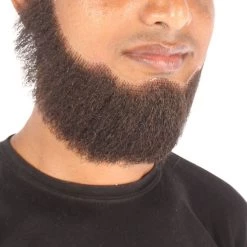 HPO Men's Spade Synthetic Hair Full Beard | Facial Hair | Mixed Grey Brown