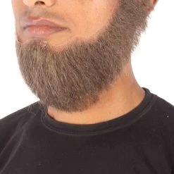 HPO Men's Spade Synthetic Hair Full Beard | Facial Hair | Mixed Grey Brown