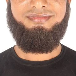 HPO Men's Spade Synthetic Hair Full Beard | Facial Hair | Mixed Grey Brown