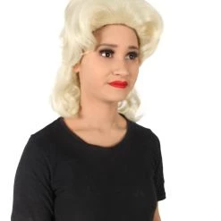 HPO Adult Women’s 60s Sitcom Green Farm Classic Wavy Blonde Wig