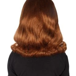 Men's HPO Adult Women’s 60s Hollywood-Style Wavy Brown Wig From Classic Sitcom