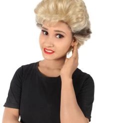 HPO Adult Women's Golden Girls Blanche Blonde With Black Streak Wig