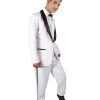 HPO Men's Adult Men’s Jump Street Cop Movie White Tuxedo Black Bow Tie | All Sizes