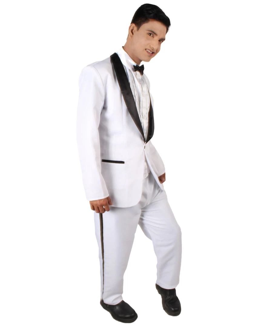 HPO Men's Adult Men’s Jump Street Cop Movie White Tuxedo Black Bow Tie | All Sizes