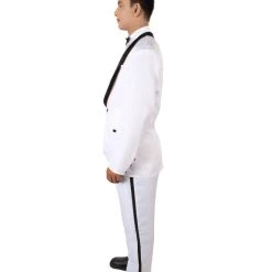HPO Men's Adult Men’s Jump Street Cop Movie White Tuxedo Black Bow Tie | All Sizes