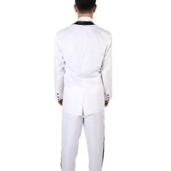 HPO Men's Adult Men’s Jump Street Cop Movie White Tuxedo Black Bow Tie | All Sizes