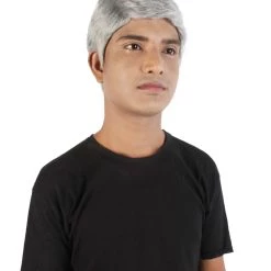 HPO Men's US Chief Pandemic Frantic Fauci Doctor Grey Silly Wig