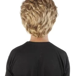 HPO Adult Men's Brown 1980s WHAM Michael George Pop Star Wavy Wig