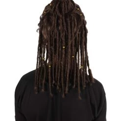 HPO Adult Men's Brown Braided Ponytail Alexios Assassin's Video Game Wig