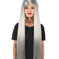 HPO Adult Women's Silver American Pop Star High Ponytail Wig