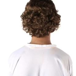 HPO Adult Men’s Famous Celebrity Comic Spider Tom Layered Curly Dark Brown Wig