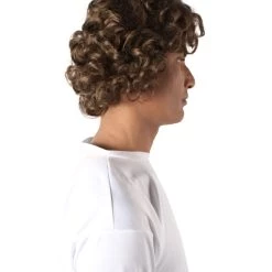 HPO Adult Men’s Famous Celebrity Comic Spider Tom Layered Curly Dark Brown Wig