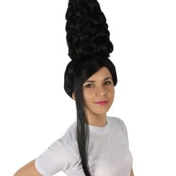 HPO Adult Women’s American Rapper Queen 90s Black Curly Updo Wig
