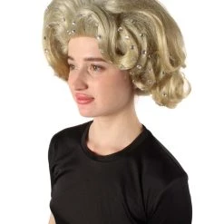 HPO Men's Adult Women’s American Rapper Queen Blonde Curly Wavy Wig