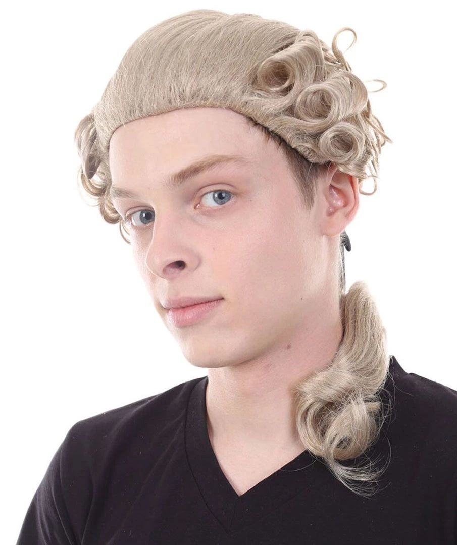 HPO Adult Men's 18th Century Peruke Periwig Noble Judge Wig