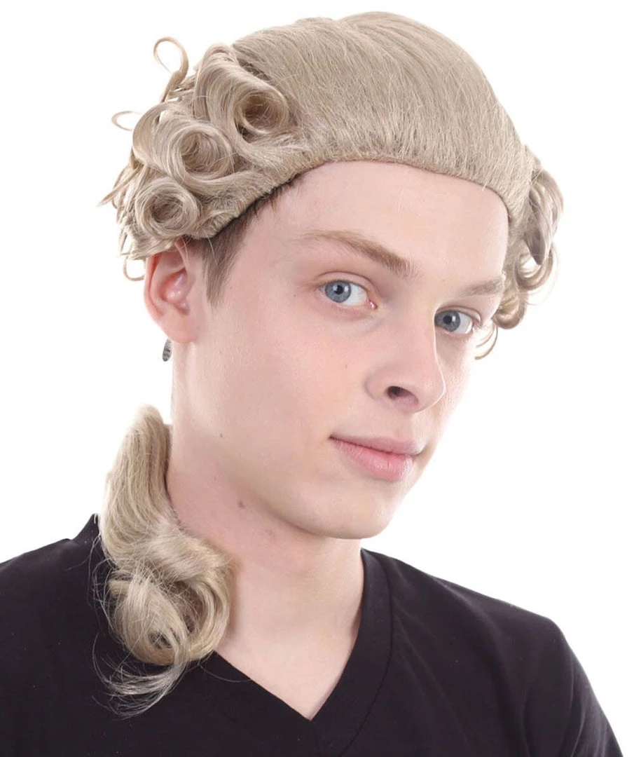 HPO Adult Men's 18th Century Peruke Periwig Noble Judge Wig