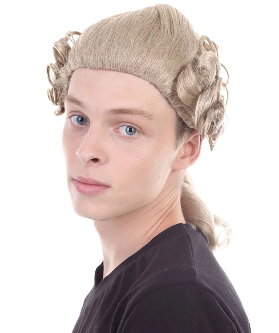 HPO Adult Men's 18th Century Peruke Periwig Noble Judge Wig