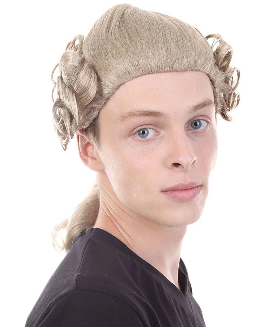 HPO Adult Men's 18th Century Peruke Periwig Noble Judge Wig