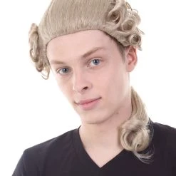 HPO Adult Men's 18th Century Peruke Periwig Noble Judge Wig