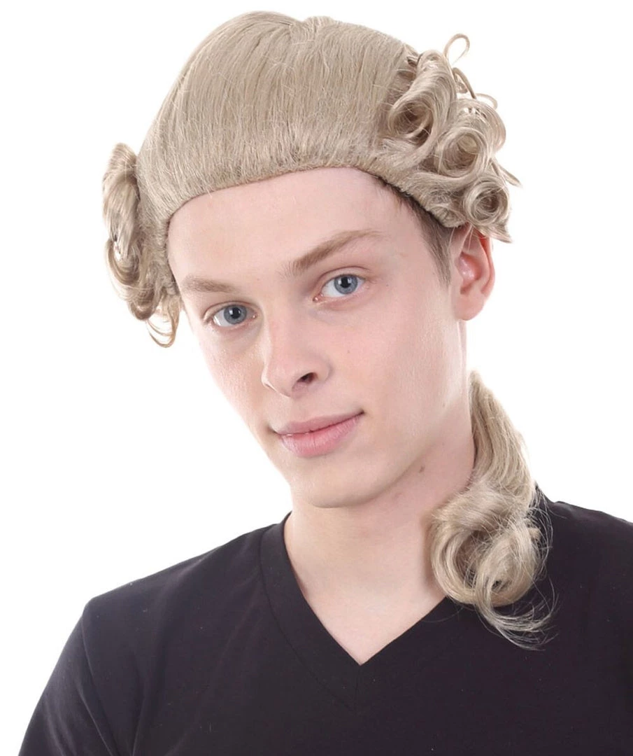 HPO Adult Men's 18th Century Peruke Periwig Noble Judge Wig