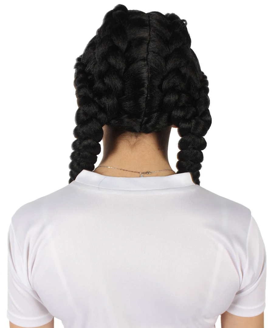 HPO Adult Women’s Black Celebrity Kim Boxer Braid Wig