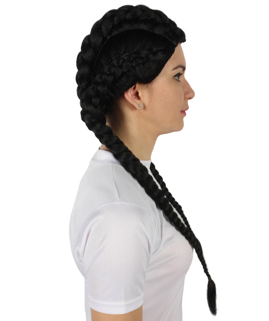 HPO Adult Women’s Black Celebrity Kim Boxer Braid Wig