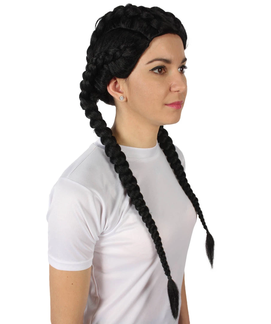 HPO Adult Women’s Black Celebrity Kim Boxer Braid Wig