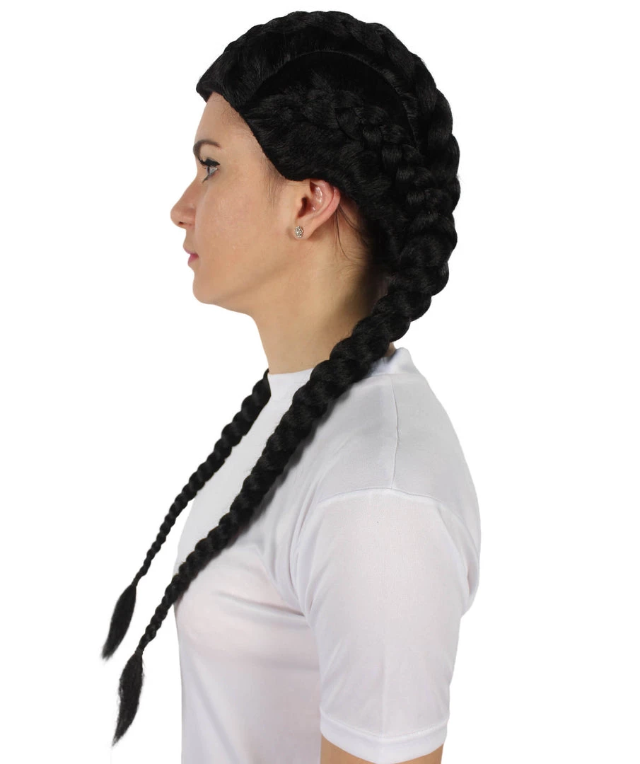 HPO Adult Women’s Black Celebrity Kim Boxer Braid Wig