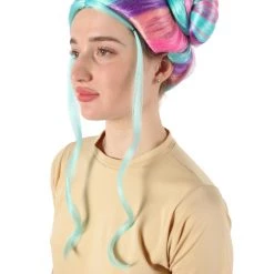 HPO Adult Women’s American Rapper Queen Multi Color Double Bun Wig Men's