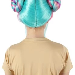 HPO Adult Women’s American Rapper Queen Multi Color Double Bun Wig Men's