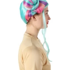 HPO Adult Women’s American Rapper Queen Multi Color Double Bun Wig Men's