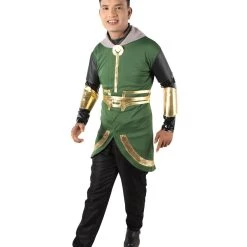 HPO Adult Men’s Green & Gold Mythological God Of Mischief Costume Men's